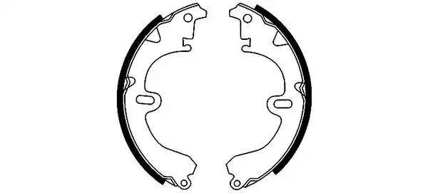 Комплект гальмівних колодок 8DB355000871 BEHR HELLA