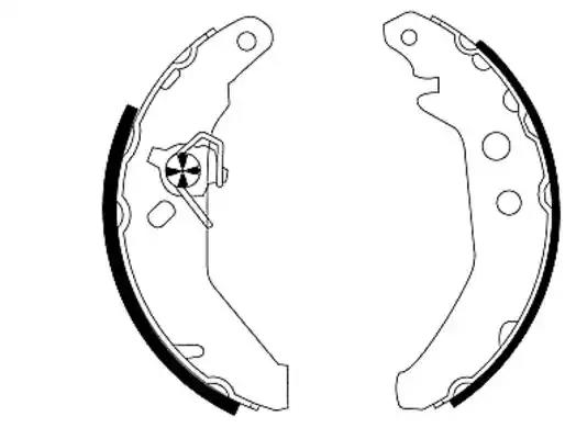 Комплект гальмівних колодок 8DB355001031 BEHR HELLA