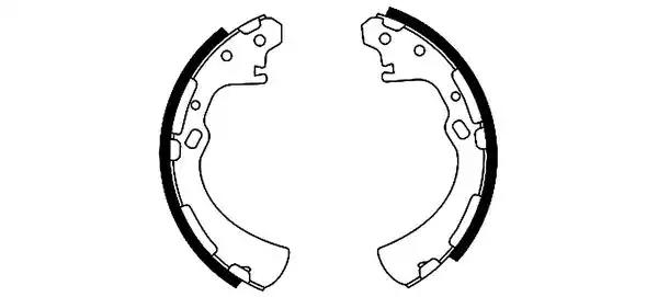 Комплект гальмівних колодок 8DB355001191 BEHR HELLA
