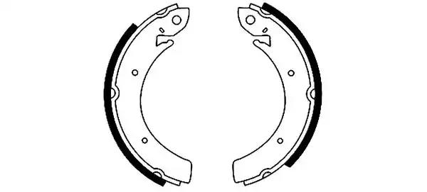 Комплект гальмівних колодок 8DB355001391 BEHR HELLA