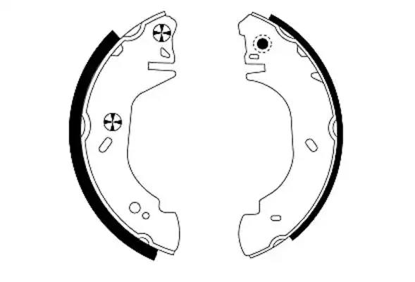 Комплект гальмівних колодок 8DB355001621 BEHR HELLA