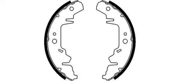 Комплект гальмівних колодок 8DB355001711 BEHR HELLA