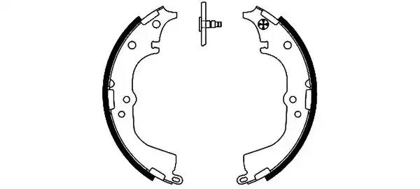 Комплект гальмівних колодок 8DB355002181 BEHR HELLA