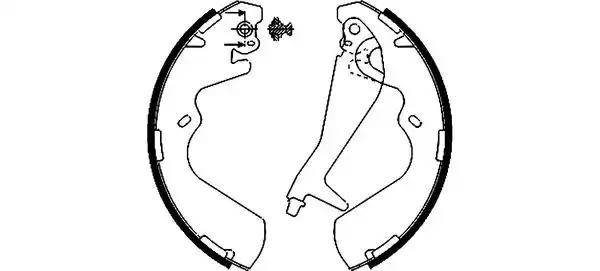 Комплект гальмівних колодок 8DB355002291 BEHR HELLA