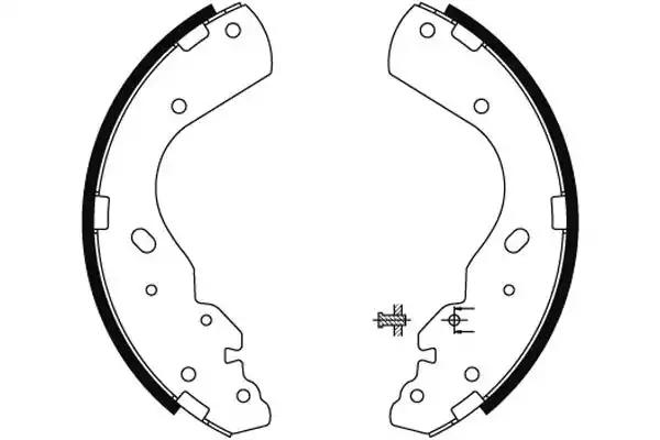 Комплект гальмівних колодок 8DB355002851 BEHR HELLA