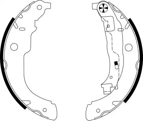 Комплект гальмівних колодок 8DB355003031 BEHR HELLA