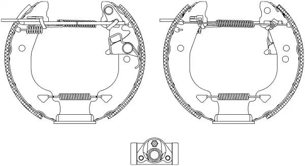 Комплект гальмівних колодок 8DB355004331 BEHR HELLA