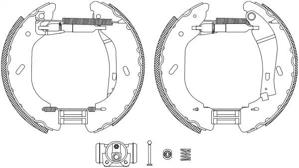 Комплект гальмівних колодок 8DB355005071 BEHR HELLA