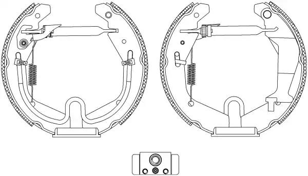 Комплект гальмівних колодок 8DB355005271 BEHR HELLA