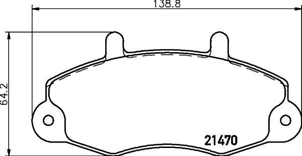 Hella ford гальмівні колодки перед. transit 91- 8DB355006391 BEHR HELLA