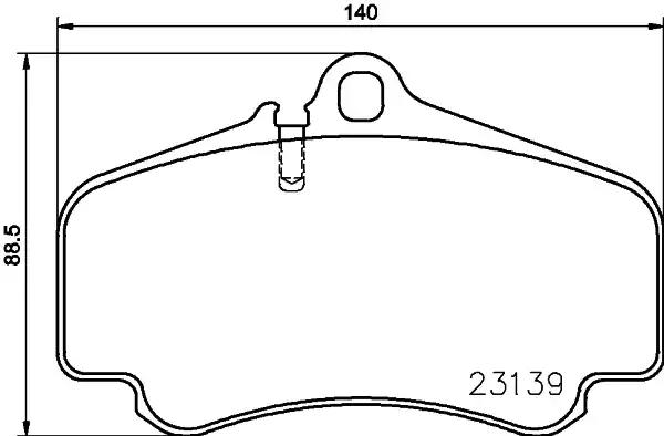 Комплект гальмівних накладок, дискове гальмо 8DB355009841 BEHR HELLA