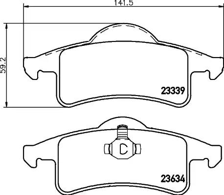 Колодки гальмівні дискові комплект задні 8DB355009891 BEHR HELLA