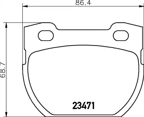 Комплект гальмівних накладок, дискове гальмо 8DB355010921 BEHR HELLA