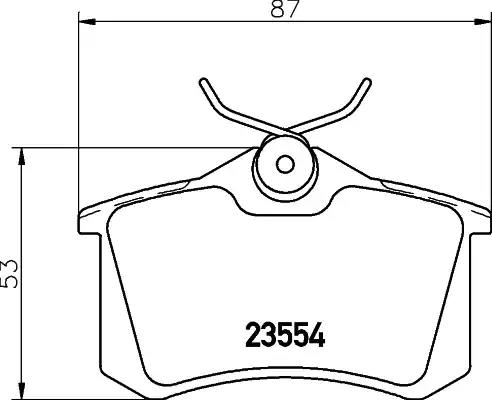 Hella vw гальмів.колодки задн.audi a46golf iiiiipassatskoda superb 8DB355017711 BEHR HELLA