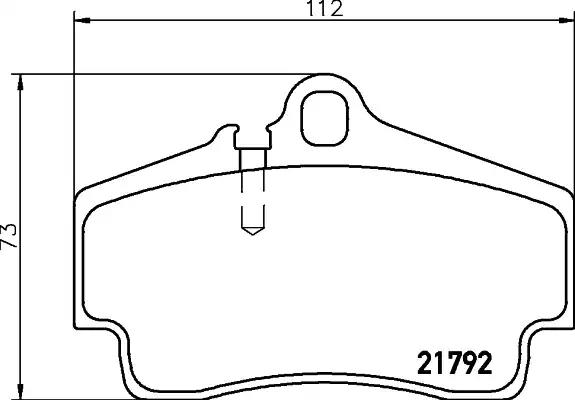 Комплект гальмівних накладок, дискове гальмо 8DB355018481 BEHR HELLA