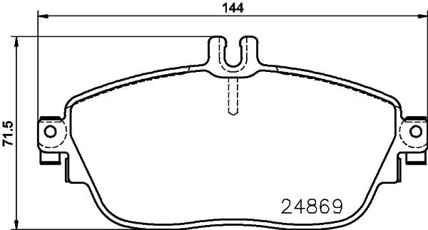 Колодки гальмівні дискові комплект передні 8DB355019721 BEHR HELLA
