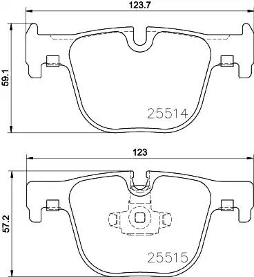 Колодки гальмівні дискові комплект задні 8DB355019781 BEHR HELLA