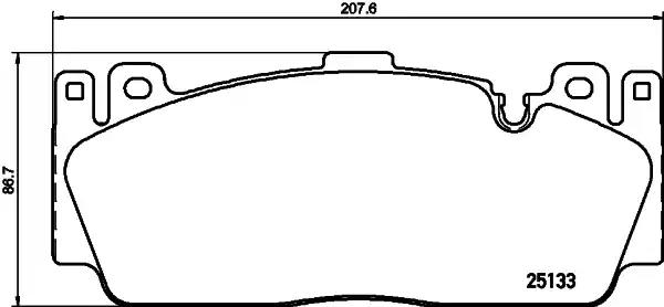 Комплект гальмівних накладок, дискове гальмо 8DB355019991 BEHR HELLA