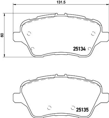Комплект гальмівних накладок, дискове гальмо 8DB355020621 BEHR HELLA