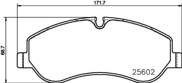Комплект гальмівних накладок, дискове гальмо 8DB355020691 BEHR HELLA