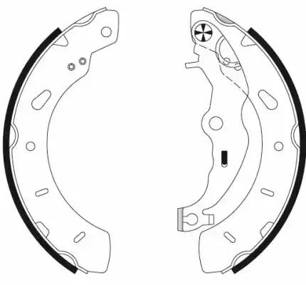 Комплект гальмівних колодок 8DB355022201 BEHR HELLA
