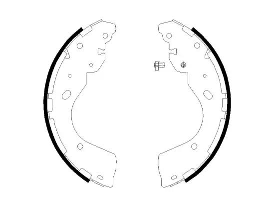 Hella nissan гальмівні колодки барабанні navara 05- ford ranger 8DB355022241 BEHR HELLA