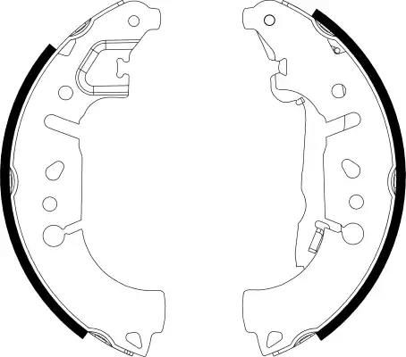 Комплект гальмівних колодок 8DB355022271 BEHR HELLA