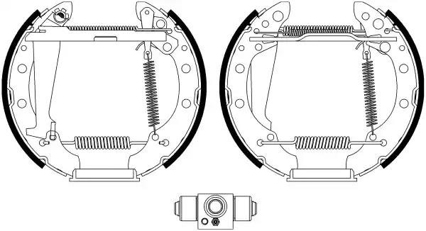 Комплект гальмівних колодок 8DB355022711 BEHR HELLA