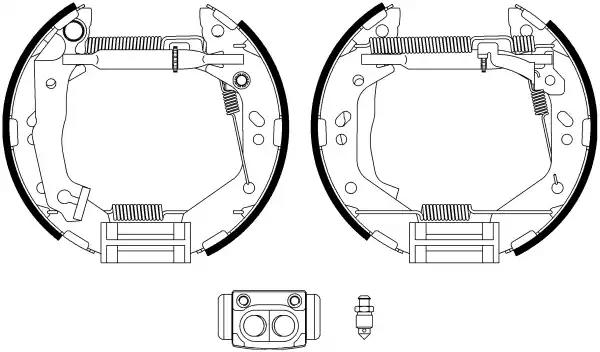Комплект гальмівних колодок 8DB355022781 BEHR HELLA
