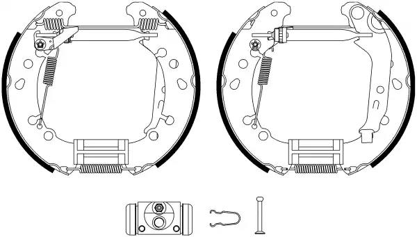 Комплект гальмівних колодок 8DB355022791 BEHR HELLA