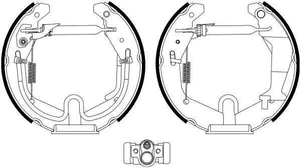 Комплект гальмівних колодок 8DB355022981 BEHR HELLA