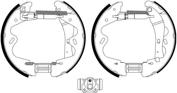 Комплект гальмівних колодок 8DB355022991 BEHR HELLA