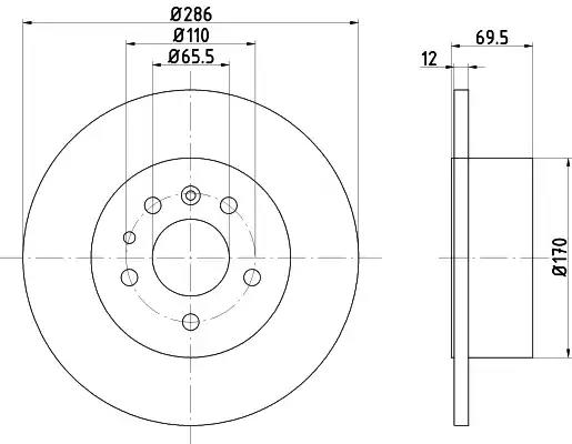 Гальмівний диск 8DD355103741 BEHR HELLA