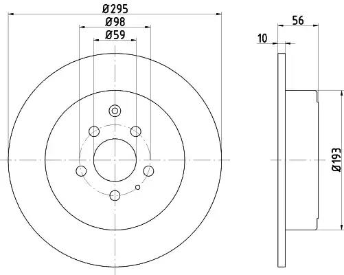 Гальмівний диск 8DD355104461 BEHR HELLA