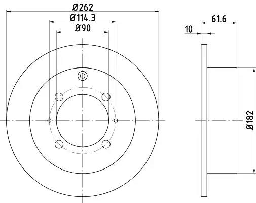 Гальмівний диск 8DD355107331 BEHR HELLA