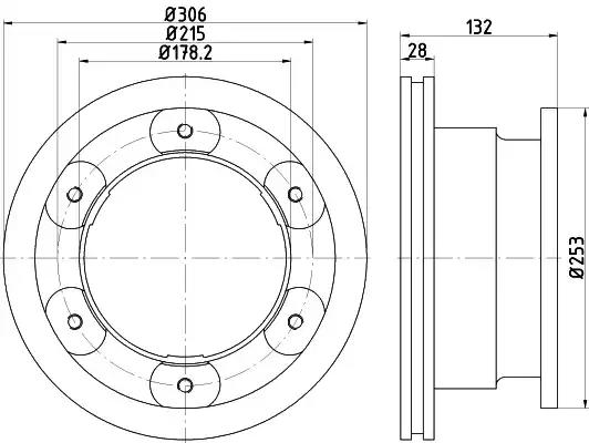 Гальмівний диск 8DD355115551 BEHR HELLA