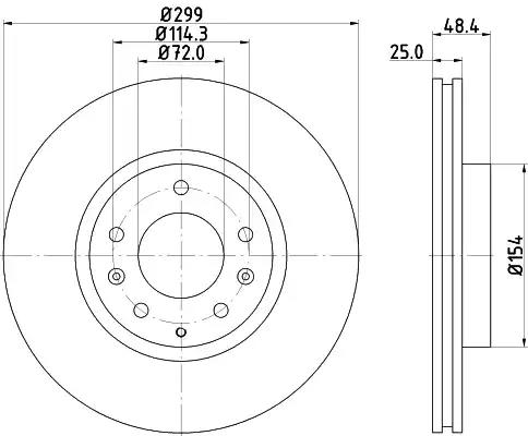 Hella pro mazda гальмівний диск передн. mazda 6 07- 8DD355115771 BEHR HELLA