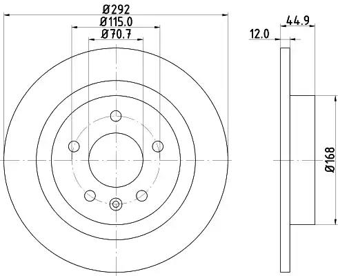 Гальмівний диск opel astra zafira 10- 8DD355116601 BEHR HELLA