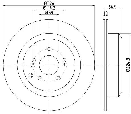 Гальмівний диск 8DD355118531 BEHR HELLA