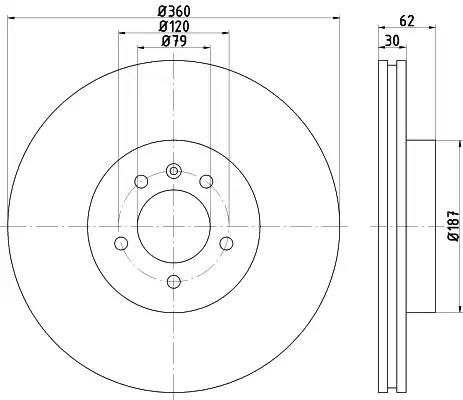 Гальмівний диск 8DD355118871 BEHR HELLA