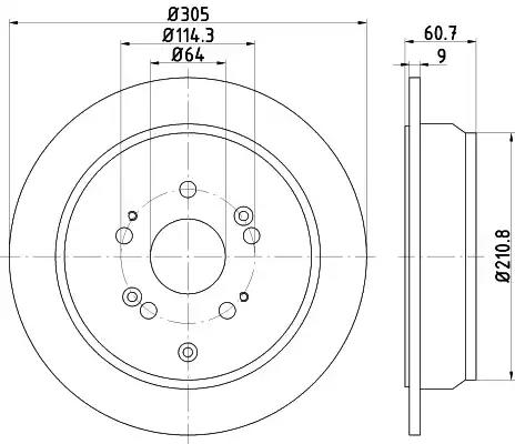 Гальмівний диск 8DD355118901 BEHR HELLA