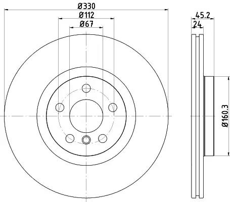Hella pro bmw гальмівний диск передн. 1 f40 2 gran coupe f44 2 gran tourer f46... 8DD355122641 BEHR HELLA