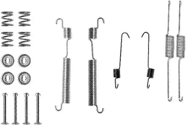 Комплект приладдя, гальмівна колодка 8DZ355200691 BEHR HELLA