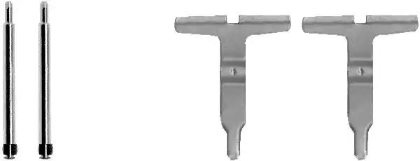 Комплект приладдя, накладка дискового гальма 8DZ355202651 BEHR HELLA