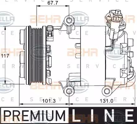 Компресор кондиціонеру behr-hella 8fk351334041 8FK351334041 HELLA