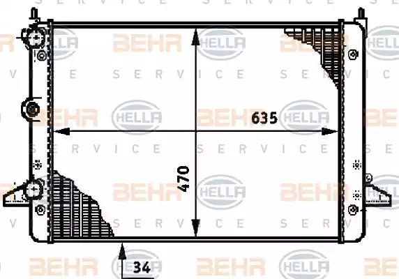 Радіатор системи охолодження 8MK376720501 HELLA