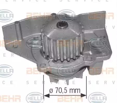 Насос охолоджувальної рідини, охолодження двигуна 8MP376801624 BEHR HELLA