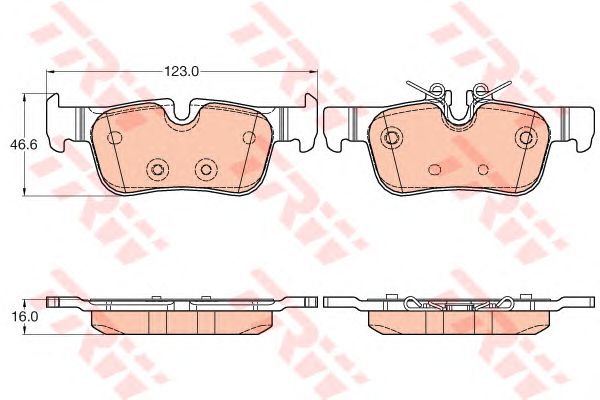 Гальмівні колодки GDB2063 TRW