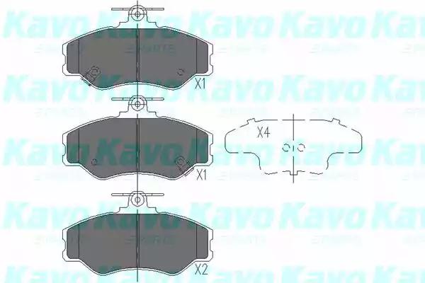 Kavo partsh гальмівні колодки перед. hyundai h100 93- KBP3002 AMC