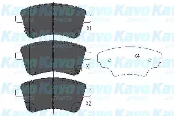 Комплект тормозных колодок дисковый тормоз KBP4028 AMC